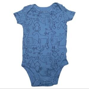 Carter’s Short Sleeve Animal Bodysuit 6M Blue